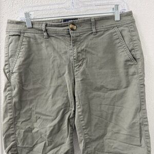 American Eagle Next Level Stretch Bermuda Shorts - Olive Khaki - Size 10